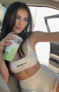 White Fox Boutique AU Offstage Ribbed Crop Vanilla 31 White Fox Boutique AU Offstage Ribbed Crop Vanilla