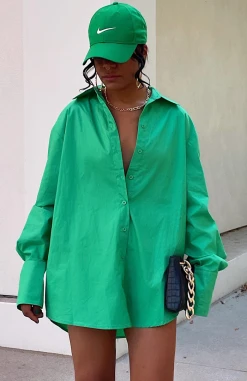White Fox Boutique AU Behind The Look Shirt Green Clothing