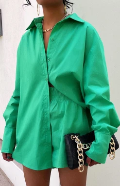 White Fox Boutique AU Behind The Look Shirt Green Clothing 21 White Fox Boutique AU Behind The Look Shirt Green Clothing