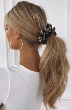 Whitefox Boutique Coco Scrunchie Leopard Accessories
