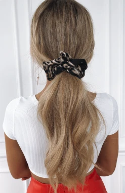 Whitefox Boutique Coco Scrunchie Leopard Accessories