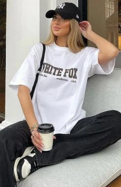 White Fox Boutique AU Clothing Classic Vibe Oversized Tee White