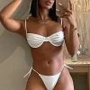 White Fox Boutique AU Magic In The Hamptons Bikini Top Shiny White Restocked