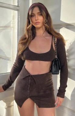 White Fox Boutique AU Bottoms Trust Me Mini Skirt Chocolate 15 White Fox Boutique AU Bottoms Trust Me Mini Skirt Chocolate