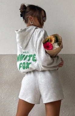 White Fox Boutique AU Offstage Lounge Shorts Glacier Grey