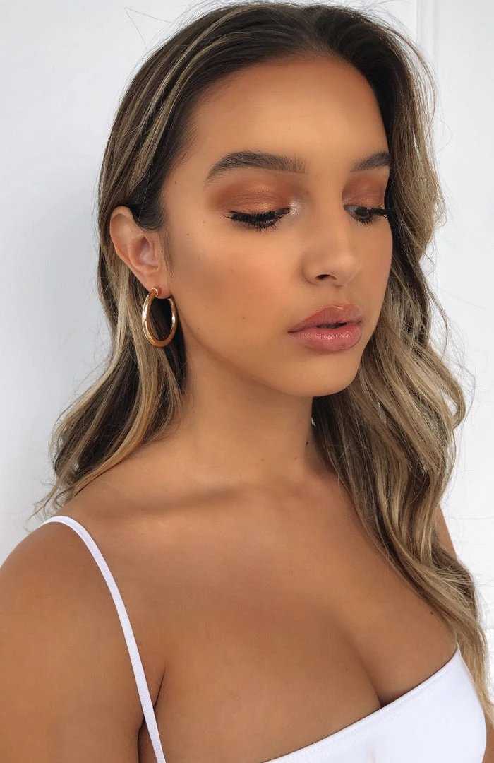 Whitefox Boutique Take You Far Hoop Earrings Gold 4 Whitefox Boutique Take You Far Hoop Earrings Gold