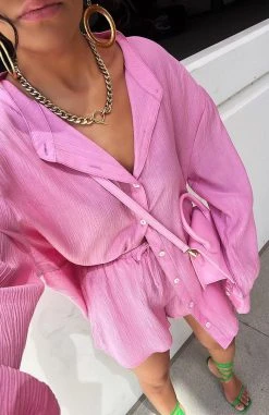 White Fox Boutique AU Take Me Out Shirt Pink Clothing