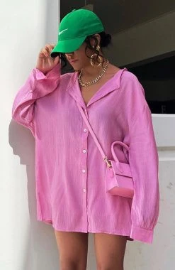 White Fox Boutique AU Take Me Out Shirt Pink Clothing